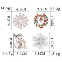 Fashion Snowman Snowflake Alloy Inlay Artificial Diamond Unisex Brooches main image 2
