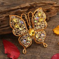 Korean Style Butterfly Alloy Metal Artificial Gemstones Unisex Brooches main image 5