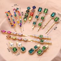 Fashion Geometric Metal Metal Artificial Pearls Rhinestones Hair Claws 1 Piece main image 1