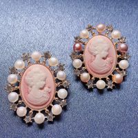 Fashion Human Alloy Plating Pearl Unisex Brooches main image 1
