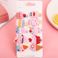 Cute Cactus Rainbow Fruit Arylic Flowers Hair Clip 1 Set sku image 11