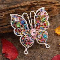 Korean Style Butterfly Alloy Metal Artificial Gemstones Unisex Brooches main image 2
