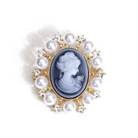 Fashion Human Alloy Plating Pearl Unisex Brooches main image 2