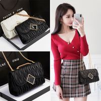 Women's Small Pu Leather Solid Color Fashion Square Lock Clasp Crossbody Bag main image 3