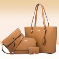 Women's Medium All Seasons Pu Leather Solid Color Fashion Square Zipper Bag Sets main image 1