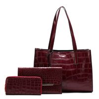 Women's Medium Summer Pu Leather Business Bag Sets sku image 5