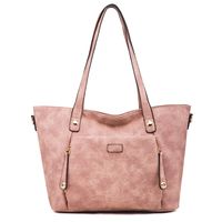 Women's Large All Seasons Pu Leather Solid Color Fashion Square Zipper Tote Bag sku image 5