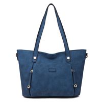 Women's Large All Seasons Pu Leather Solid Color Fashion Square Zipper Tote Bag sku image 2