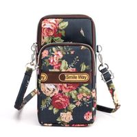 Women's Small Nylon Flower Fashion Square Zipper Crossbody Bag main image 4