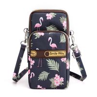 Women's Small Nylon Flower Fashion Square Zipper Crossbody Bag sku image 8