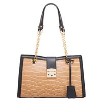 Women's Large All Seasons Pu Leather Solid Color Fashion Square Zipper Tote Bag sku image 3