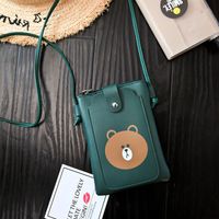 Women's Mini Pu Leather Little Bear Cute Square Magnetic Buckle Crossbody Bag main image 4