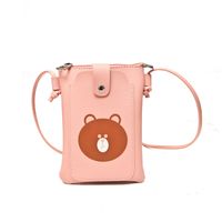 Women's Mini Pu Leather Little Bear Cute Square Magnetic Buckle Crossbody Bag main image 2