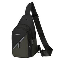 Men's Business Solid Color Nylon Waist Bags sku image 4