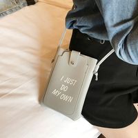 Women's Mini Pu Leather Letter Fashion Square Magnetic Buckle Crossbody Bag main image 3