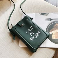 Women's Mini Pu Leather Letter Fashion Square Magnetic Buckle Crossbody Bag sku image 2