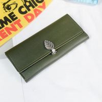 Women's Solid Color Pu Leather Magnetic Buckle Wallets sku image 1