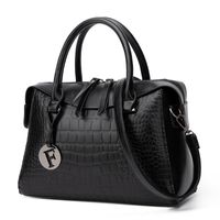 Women's Medium All Seasons Pu Leather Solid Color Vintage Style Pillow Shape Zipper Handbag sku image 2