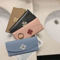 Women's Solid Color Pu Leather Magnetic Buckle Wallets main image 1