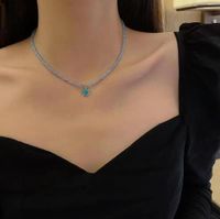 Collares Colgantes De Aleación De Perlas De Mariposa Con Forma De Corazón De Moda Para Mujer sku image 37