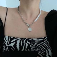 Collares Colgantes De Aleación De Perlas De Mariposa Con Forma De Corazón De Moda Para Mujer sku image 28