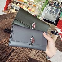 Women's Solid Color Pu Leather Magnetic Buckle Wallets main image 3