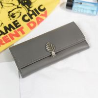 Women's Solid Color Pu Leather Magnetic Buckle Wallets sku image 3