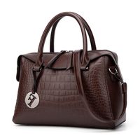 Women's Medium All Seasons Pu Leather Solid Color Vintage Style Pillow Shape Zipper Handbag sku image 3