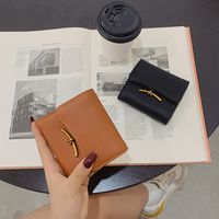 Women's Solid Color Pu Leather Magnetic Buckle Wallets main image 3