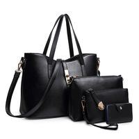 Women's Large All Seasons Pu Leather Solid Color Fashion Square Zipper Bag Sets sku image 3
