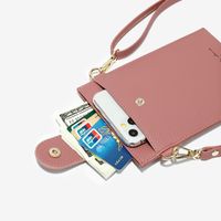 Women's All Seasons Pu Leather Solid Color Fashion Square Buckle Phone Wallet main image 2