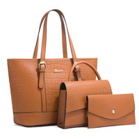 Women's Large All Seasons Pu Leather Solid Color Fashion Square Zipper Bag Sets main image 2