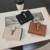 Women's Solid Color Pu Leather Magnetic Buckle Wallets main image 1