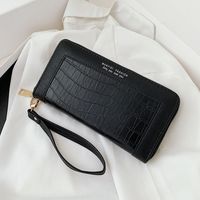 Women's Solid Color Pu Leather Zipper Wallets sku image 2