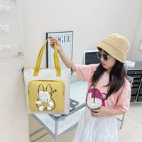 Kid's Large Spring&summer Canvas Animal Cute Square Zipper Tote Bag main image 1