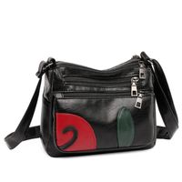 Women's Medium Pu Leather Solid Color Fashion Square Zipper Crossbody Bag sku image 1