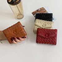 Women's Solid Color Pu Leather Magnetic Buckle Wallets main image 3