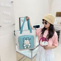 Kid's Large Spring&summer Canvas Animal Cute Square Zipper Tote Bag main image 3