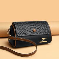 Women's Medium Spring&summer Pu Leather Solid Color Vintage Style Cylindrical Flip Cover Pillow Shape Bag main image 1