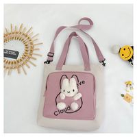 Kid's Large Spring&summer Canvas Animal Cute Square Zipper Tote Bag sku image 5