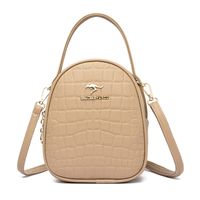 Femmes Moyen Toutes Les Saisons Faux Cuir Couleur Unie Mode Ovale Fermeture Éclair Cercle Sac sku image 2