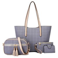 Women's Medium All Seasons Pu Leather Solid Color Fashion Square Zipper Bag Sets main image 4