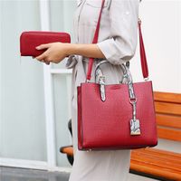 Women's Medium All Seasons Pu Leather Crocodile Fashion Ornament Square Zipper Tote Bag main image 2