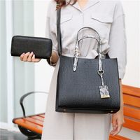 Femmes Moyen Toutes Les Saisons Faux Cuir Crocodile Mode Ornement Carré Fermeture Éclair Sac À Main main image 3