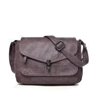 Women's Medium All Seasons Pu Leather Solid Color Vintage Style Square Flip Cover Shoulder Bag sku image 2