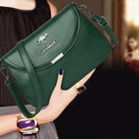 Women's Medium Pu Leather Solid Color Fashion Square Zipper Crossbody Bag sku image 2