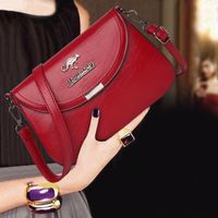 Women's Medium Pu Leather Solid Color Fashion Square Zipper Crossbody Bag sku image 1