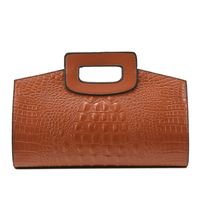 Women's Medium Pu Leather Crocodile Fashion Square Zipper Crossbody Bag main image 4