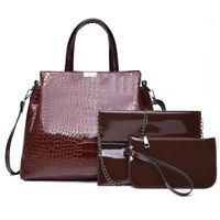 Women's Large All Seasons Pu Leather Fashion Bag Sets sku image 3