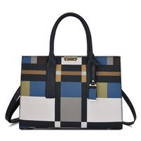 Women's Large All Seasons Pu Leather Plaid Fashion Ornament Square Zipper Bag Sets main image 5
